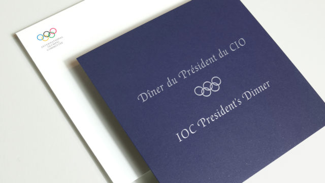 Comité International  Olympique – invitation – dîner du président